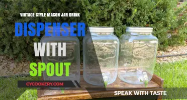 Elegant Vintage Mason Jar Drink Dispenser: Perfect for Rustic Charm