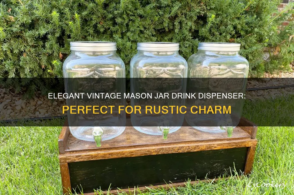 vintage style mason jar drink dispenser with spout