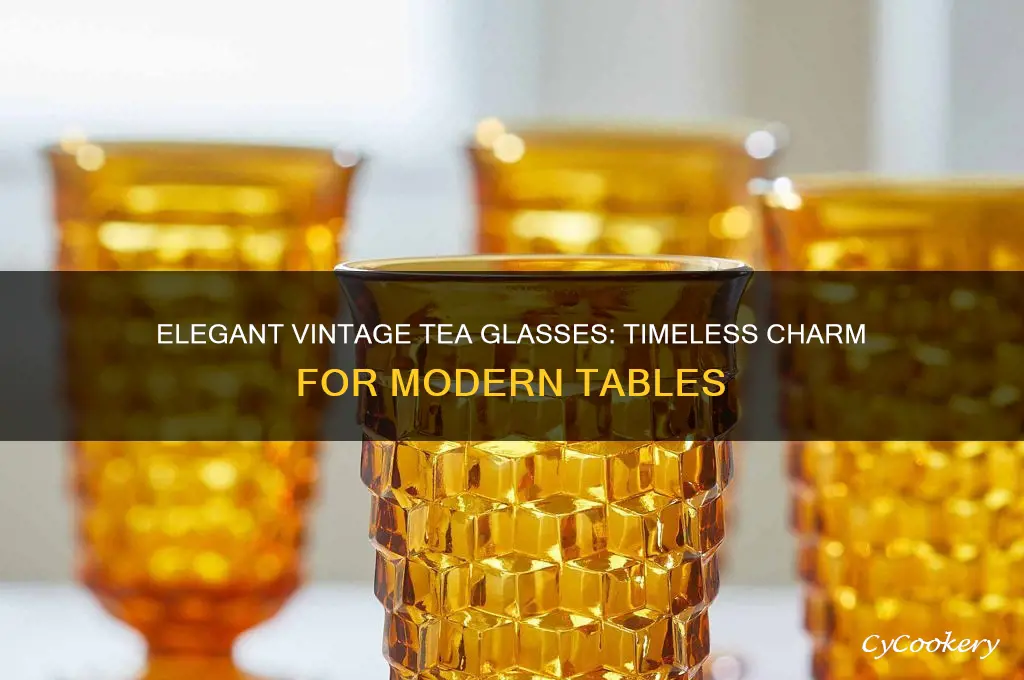 vintage tea glasses