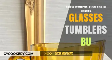 Vintage Thumbprint Pitcher & Ice Tea Glasses: Retro Tumbler Charm