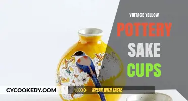 Elegant Vintage Yellow Pottery Sake Cups: A Timeless Japanese Tradition