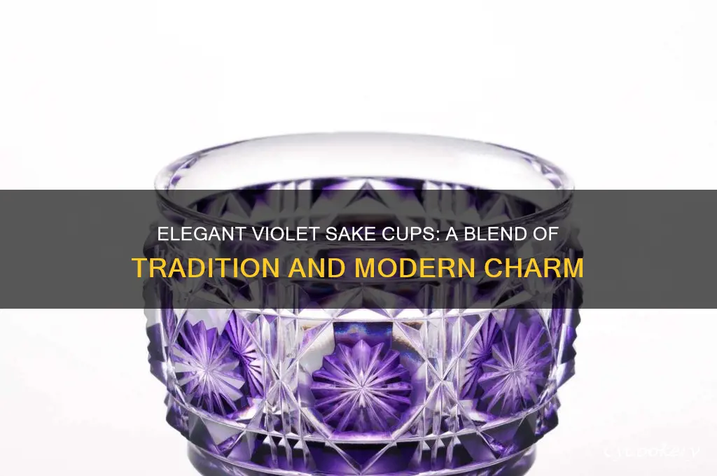 violet sake cups