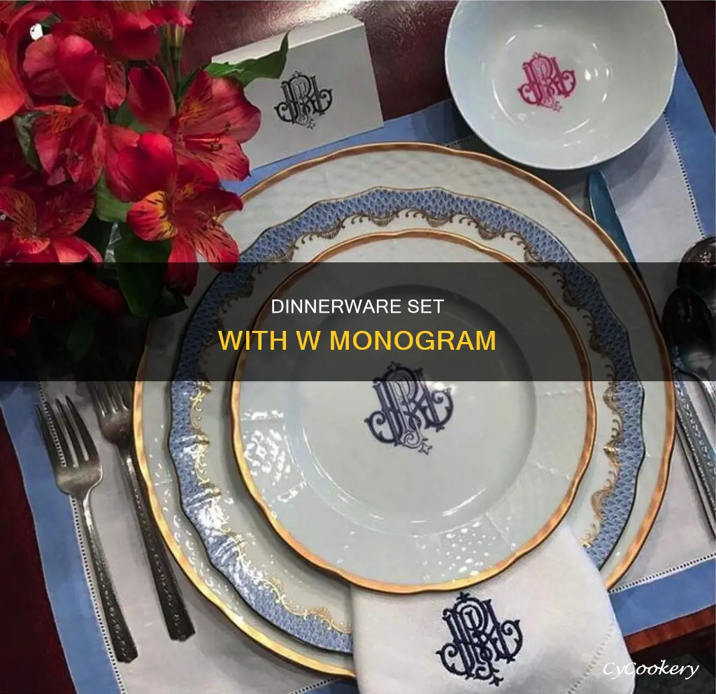 w monogram dinnerware set