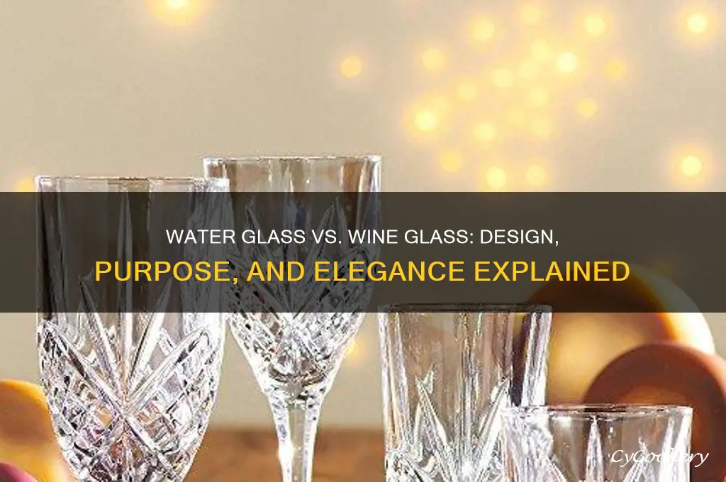 water glass and wine glass