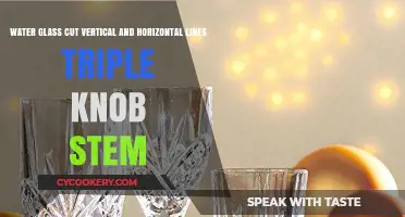 Elegant Water Glass Design: Vertical, Horizontal Lines, Triple Knob Stem