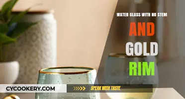Elegant Stemless Water Glass with Luxurious Gold Rim Design
