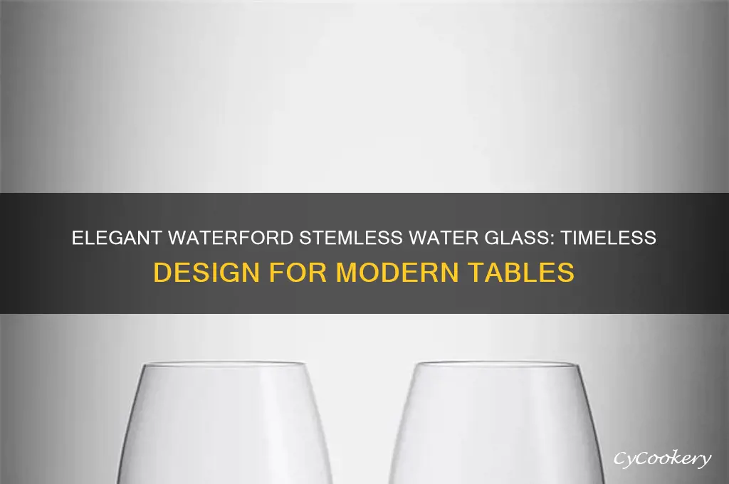 waterford water glass no stem