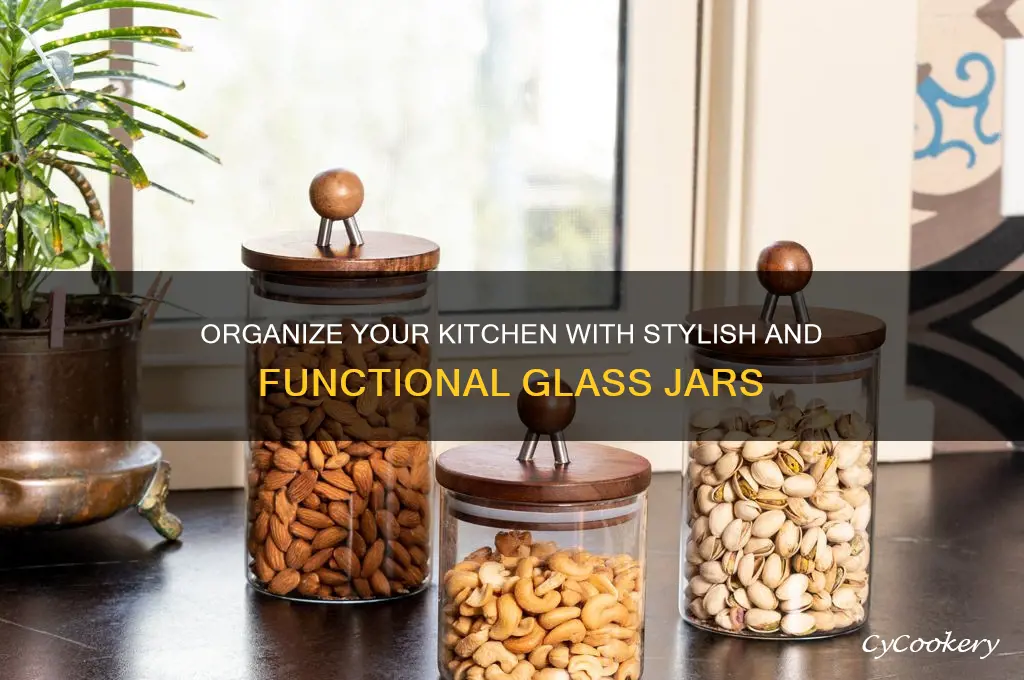 well equipped kitchen glass jar