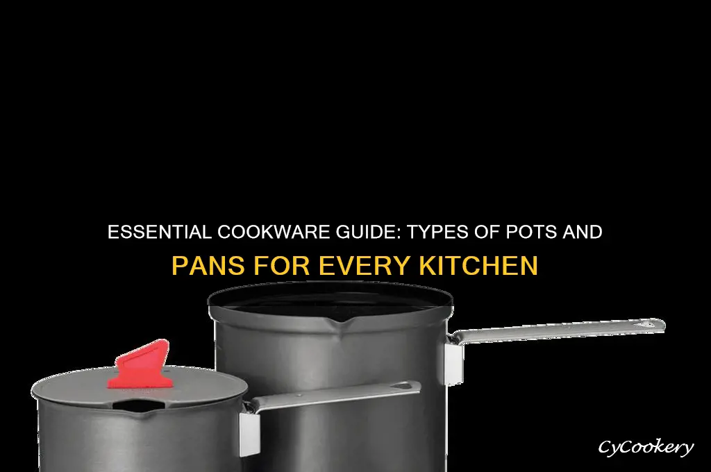 what are the diferent pots and pans fr cooking