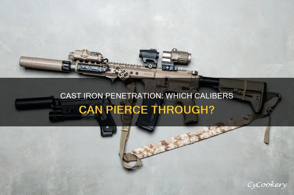 what calibers can penetrate cast iron pans