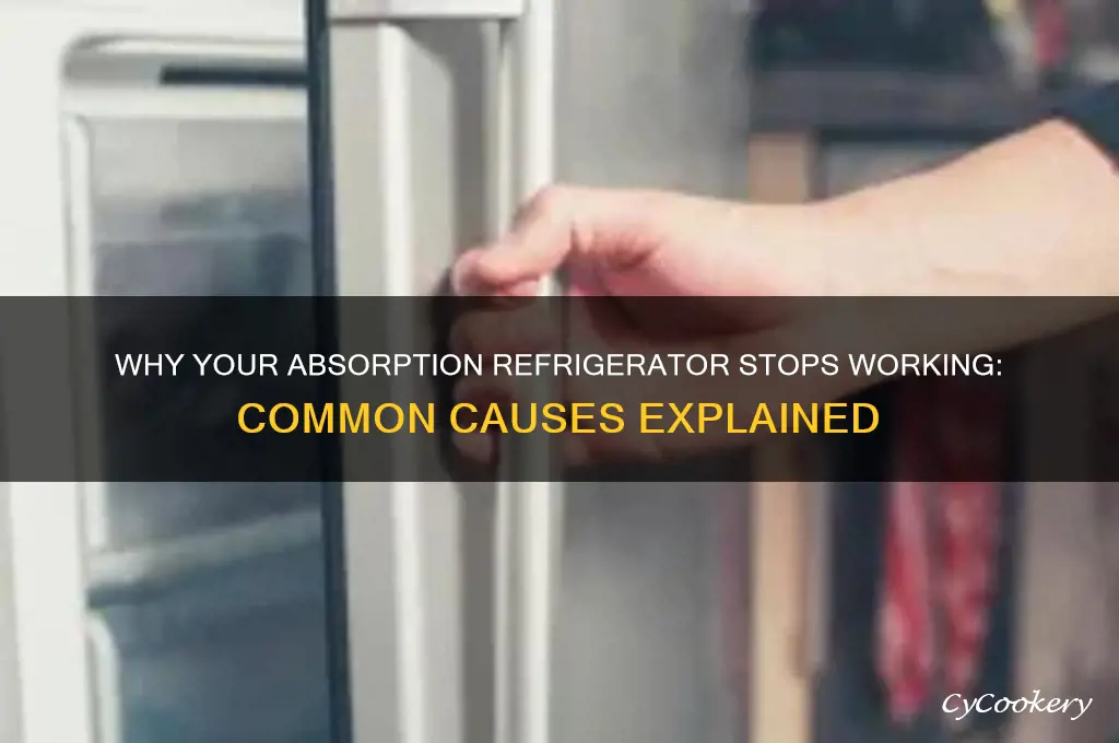 what can cause a absorption refrigerator not to work