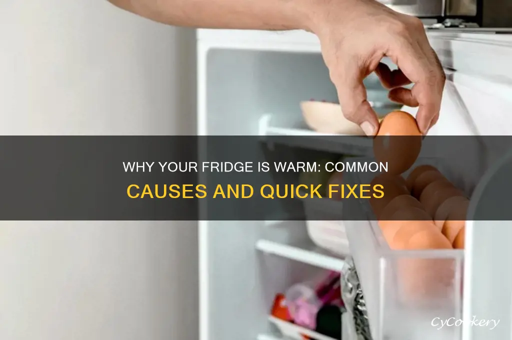 what can cause a refrigerator to get warm