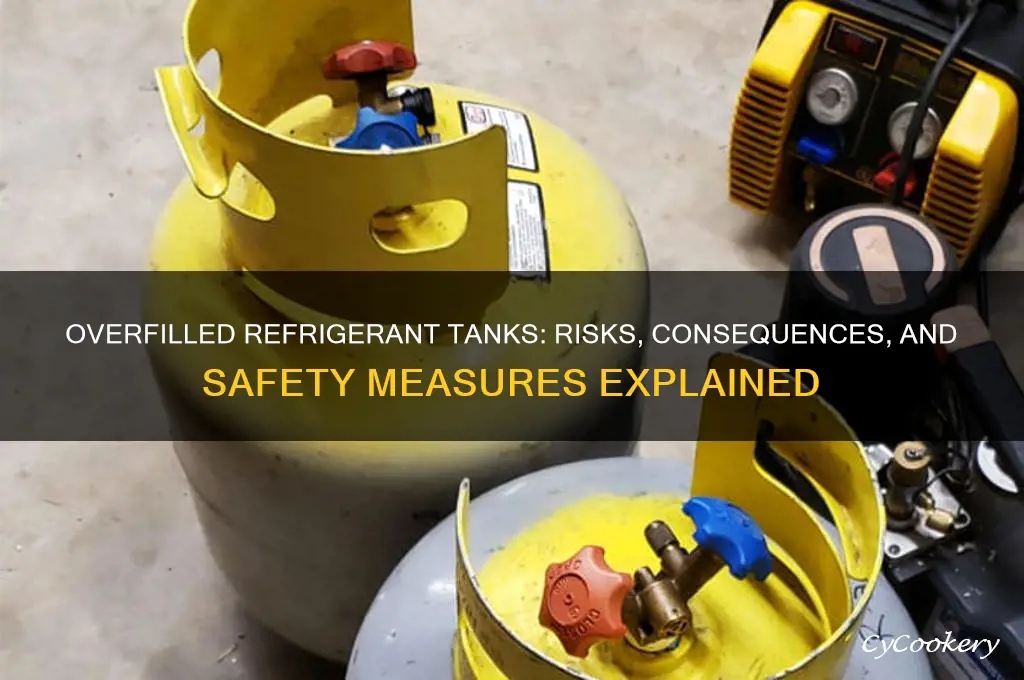 what can happen if a refrigerant storage tank is overfilled