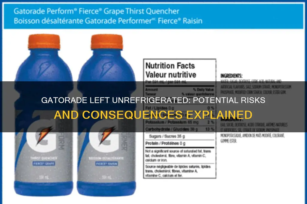 what can happen when gatorqd4e is not refrigerated