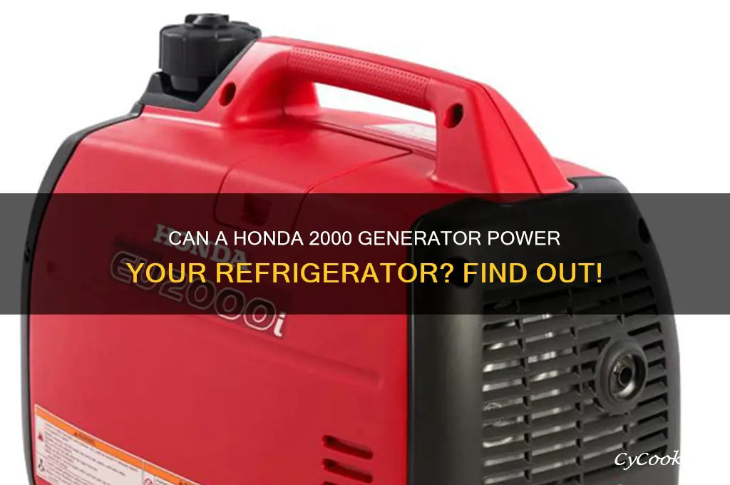 what can honda 2000 power refrigerator