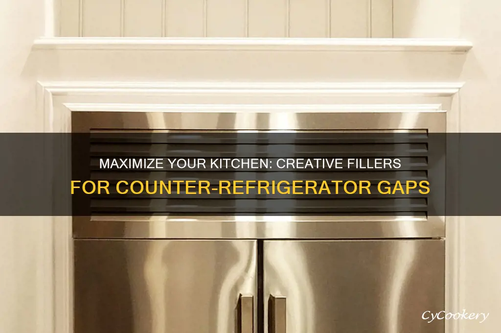 what can i put between counter and refrigerator space