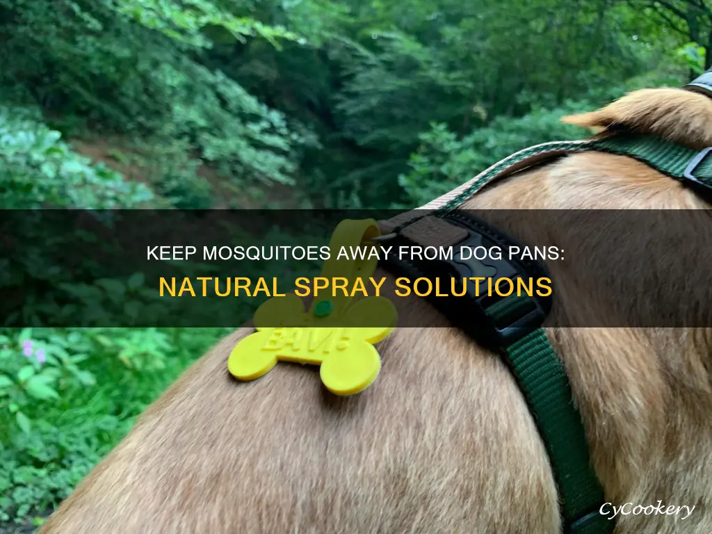 what can I spray around dog pans for mosquitoes away