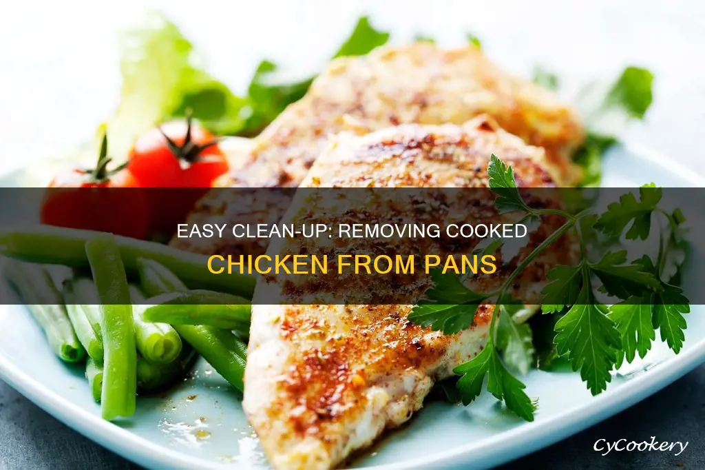 what can remove cooked chicken from sides of pan