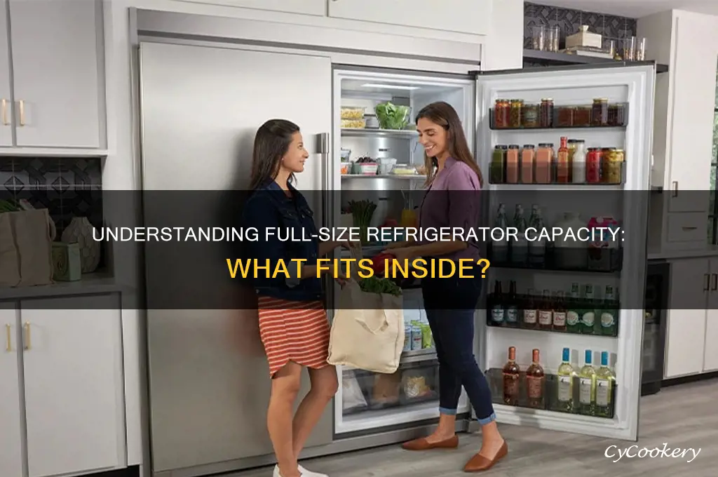 what capacity is a full size refrigerator