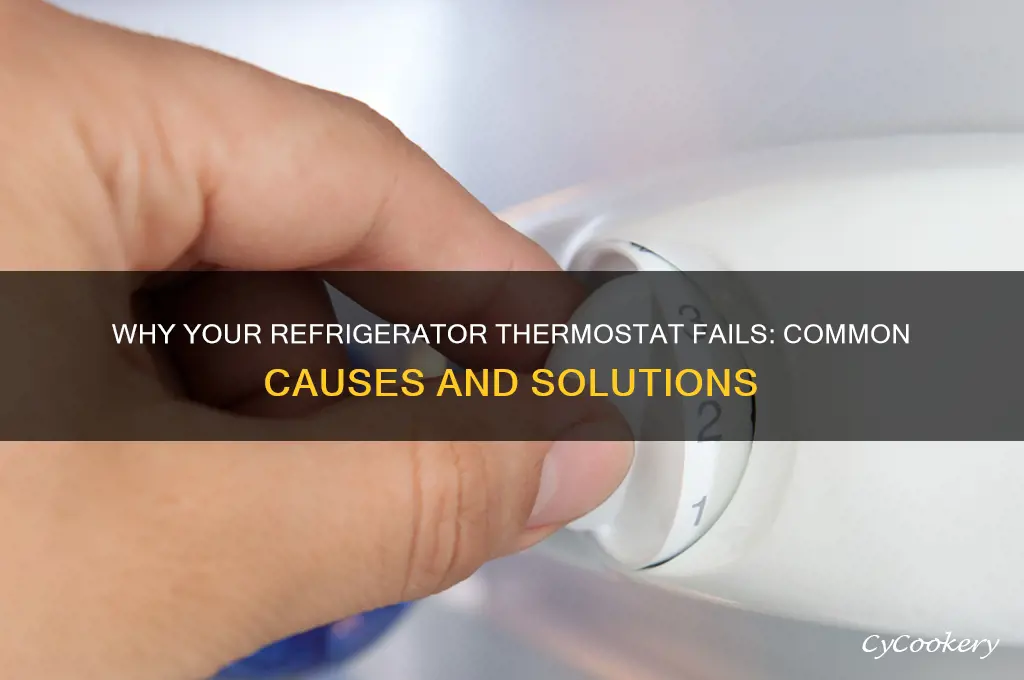 what causes a refrigerator thermostat to fail