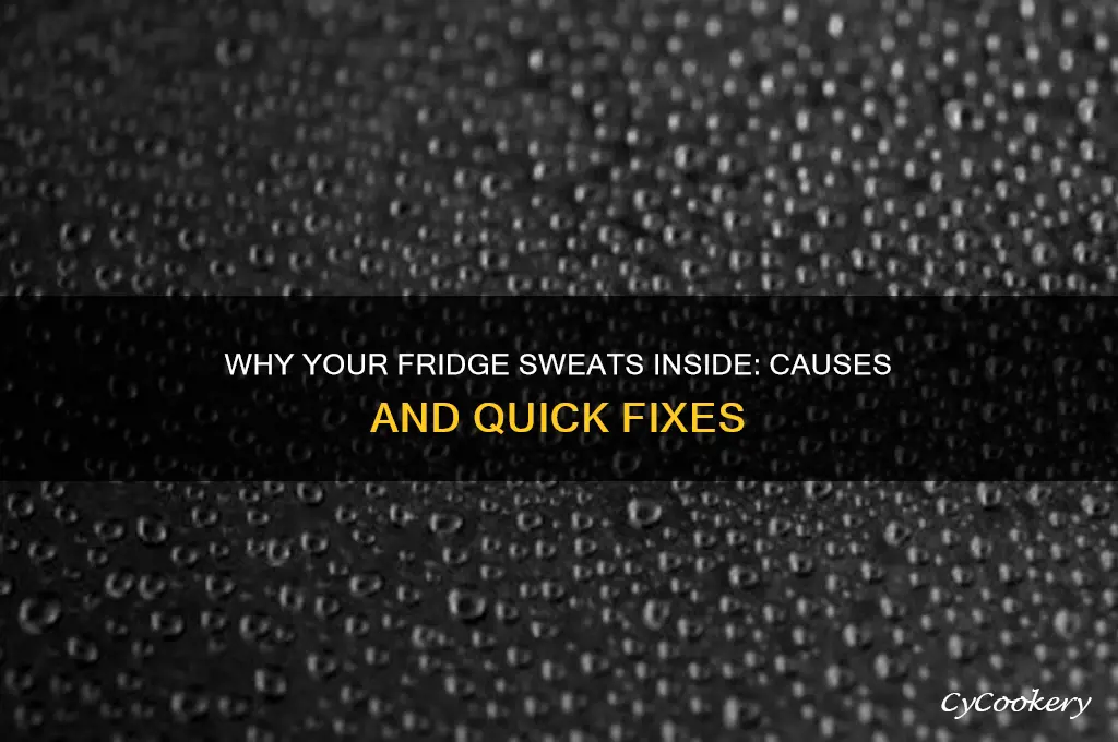 what causes a refrigerator to sweat inside