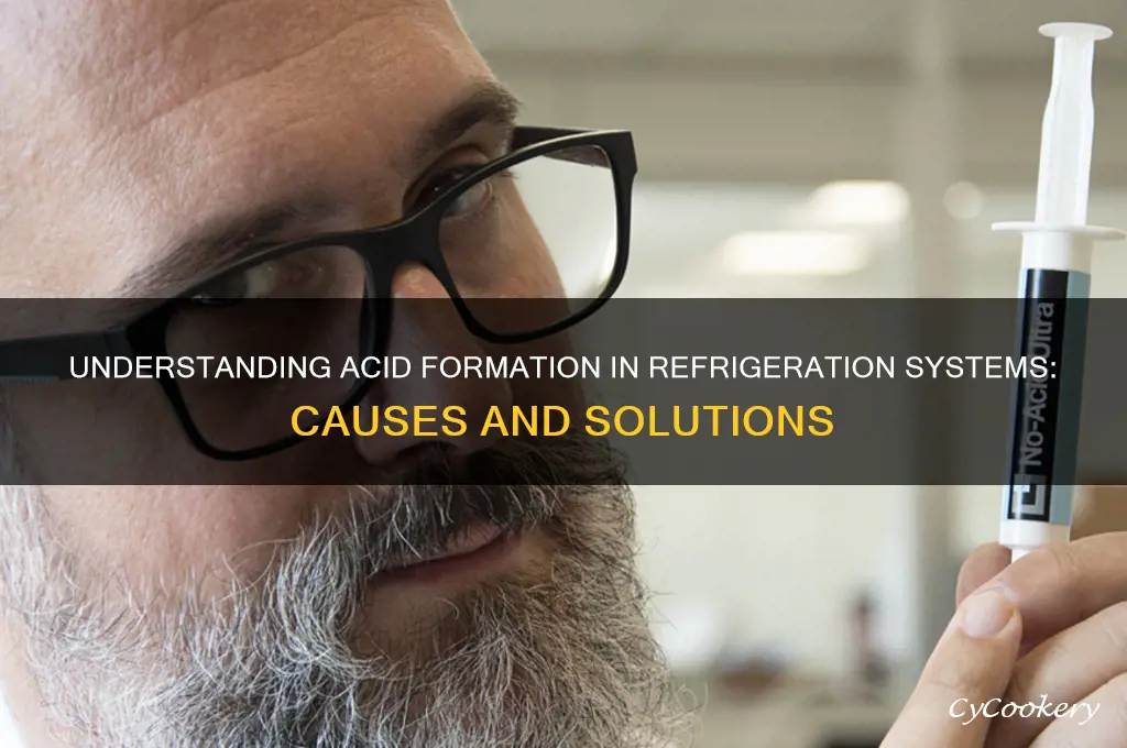 what causes acid in a refrigeration system