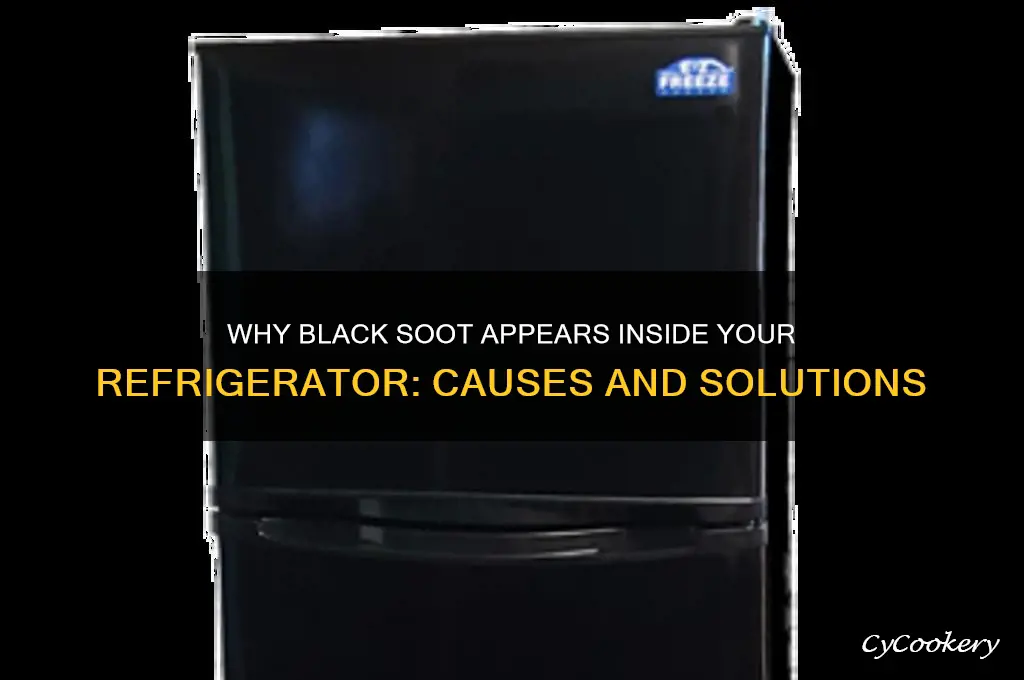 what causes black soot inside a refrigerator