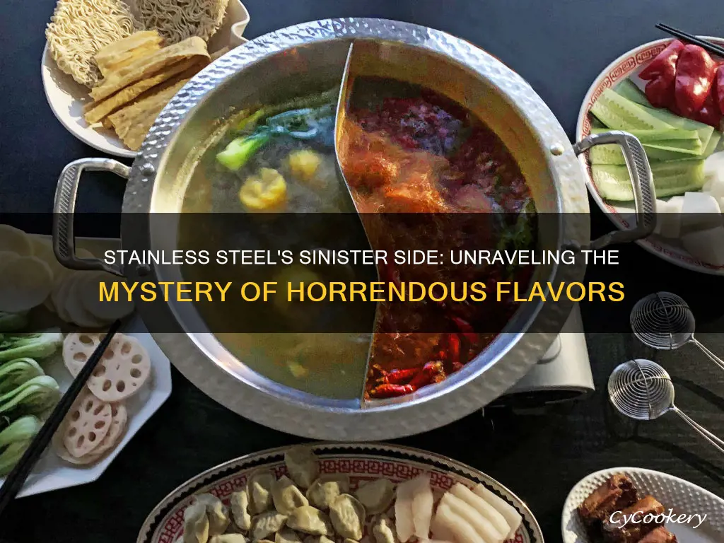 what causes horrible flavor in stainless hot pot