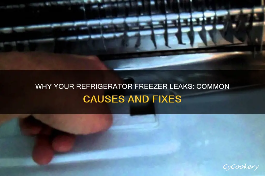 what causes leaking in the refrigerator freezer