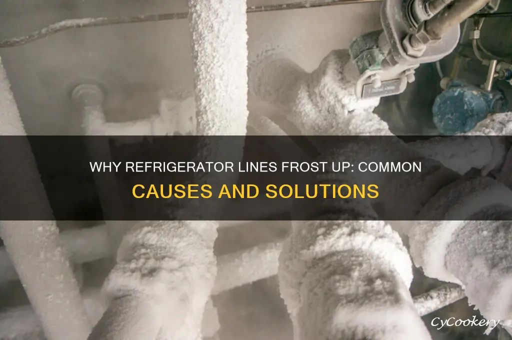 what causes refrigerator lines to frost up