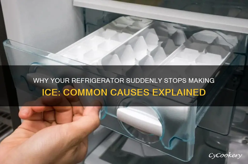 what causes refrigerator to stop making ice