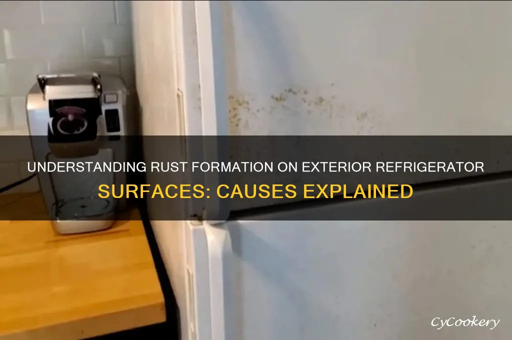 what causes rust on outside of refrigerator