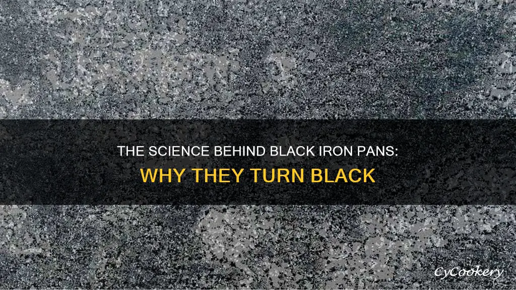 what causes the black on a black iron pan