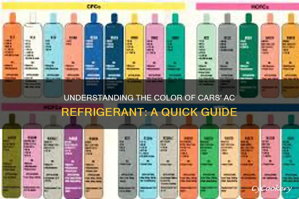 what color is cars a c refrigerant