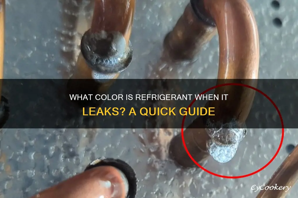 what color is refrigerant when it leaks