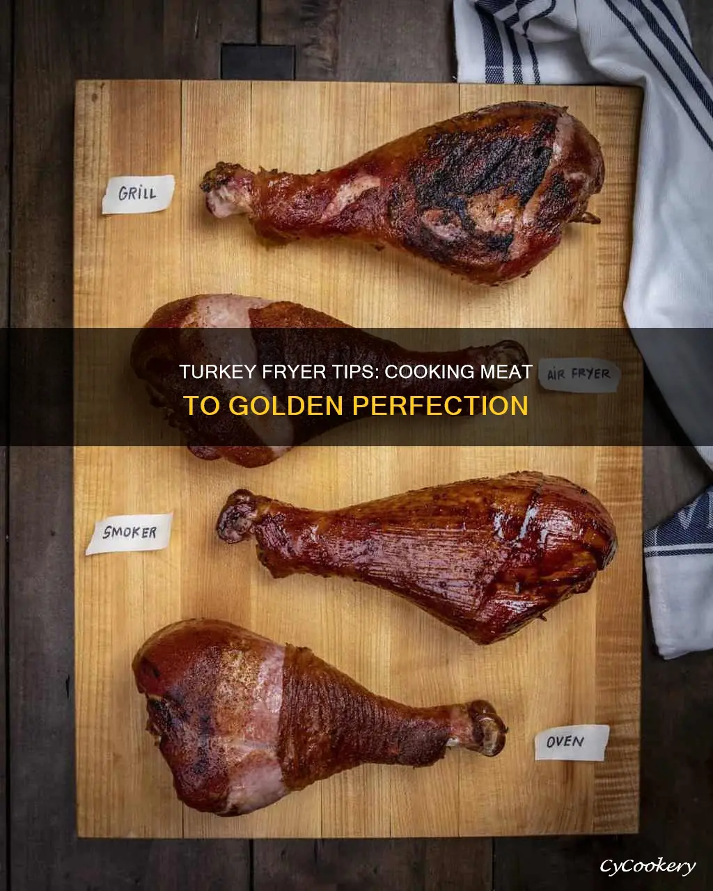 what color is turkey leg meat in fryer after cooked