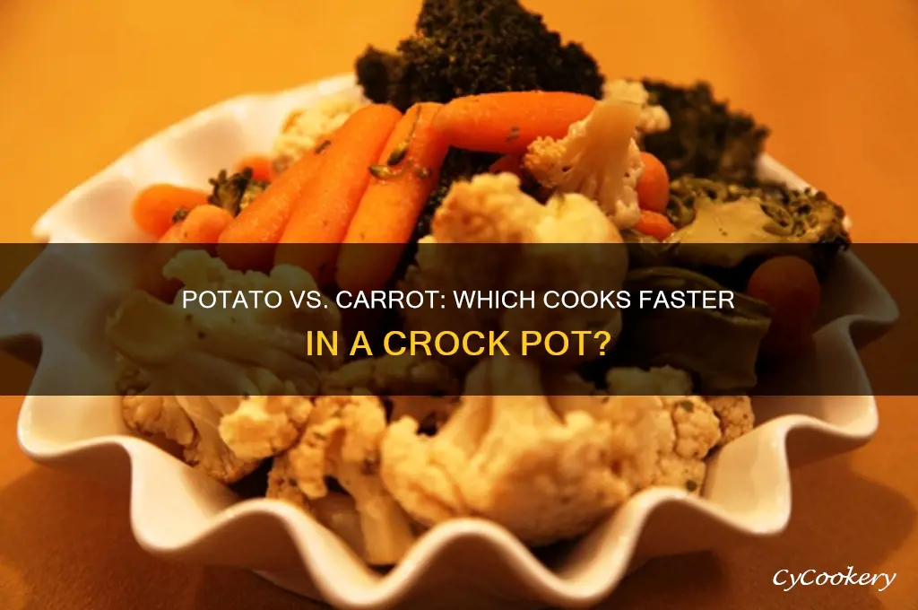 what cooks faster in crock pot potato or carrot