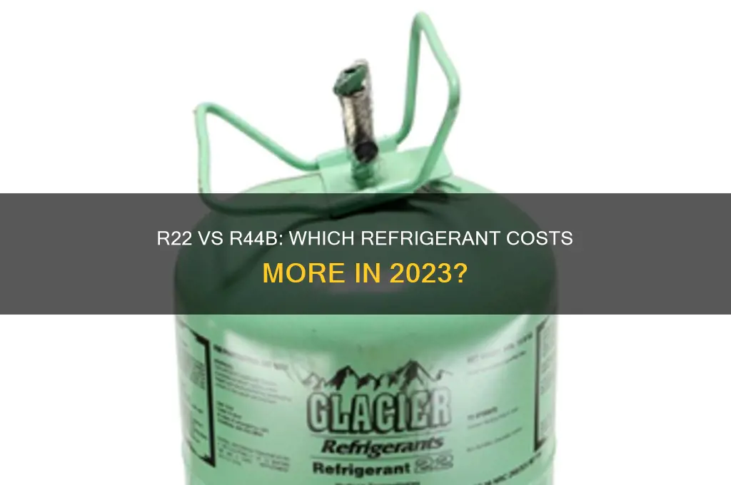 what cost more r22 or r44b refrigerant