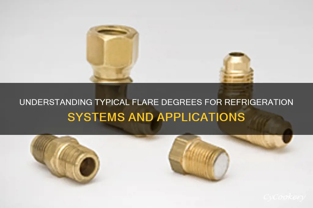 what degree flare is typical for refrigeration