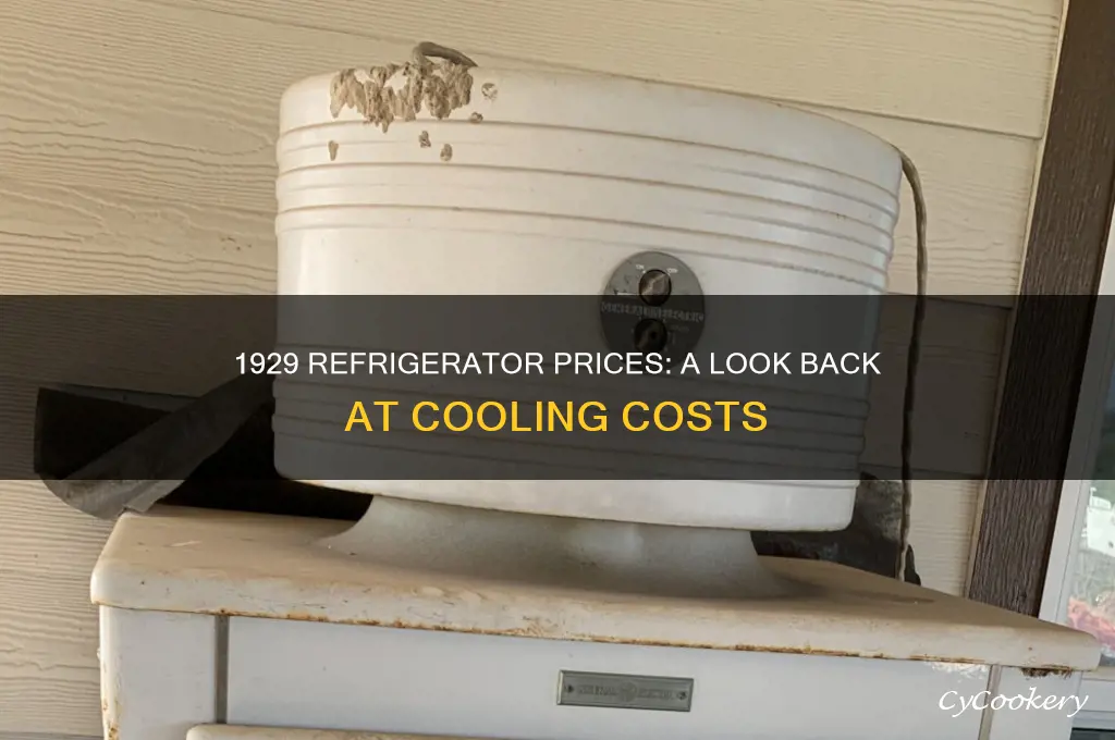 what did a refrigerator cost in 1929