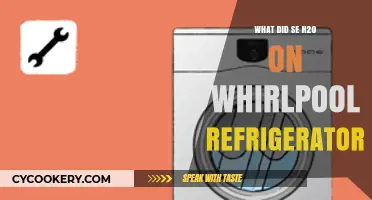 Understanding SE H20 Error on Whirlpool Refrigerators: Causes and Fixes