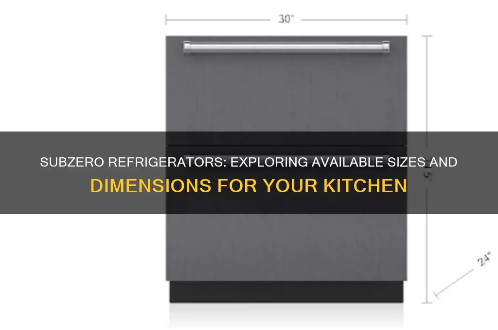what dimensions do subzero refrigerators come in