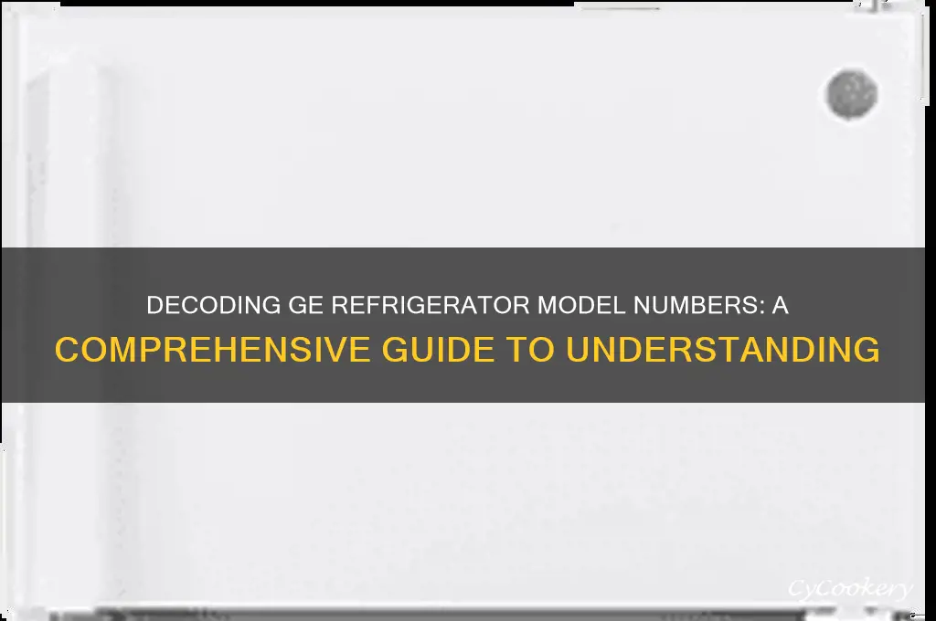 what do ge refrigerator model numbers mean