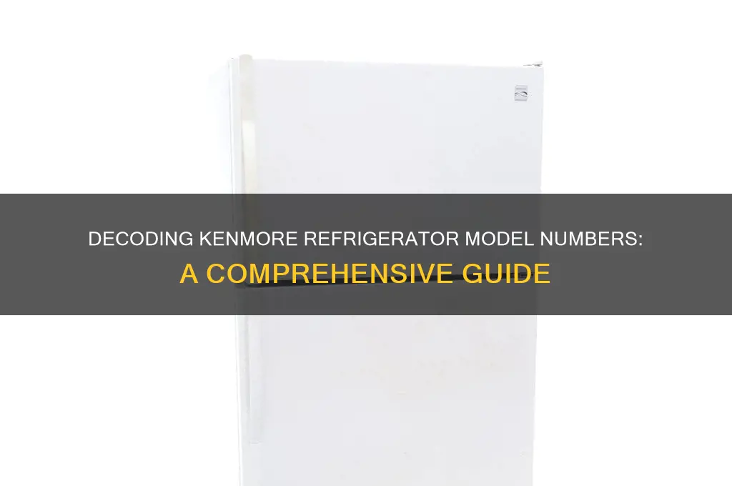 what do kenmore model numbers mean refrigerator