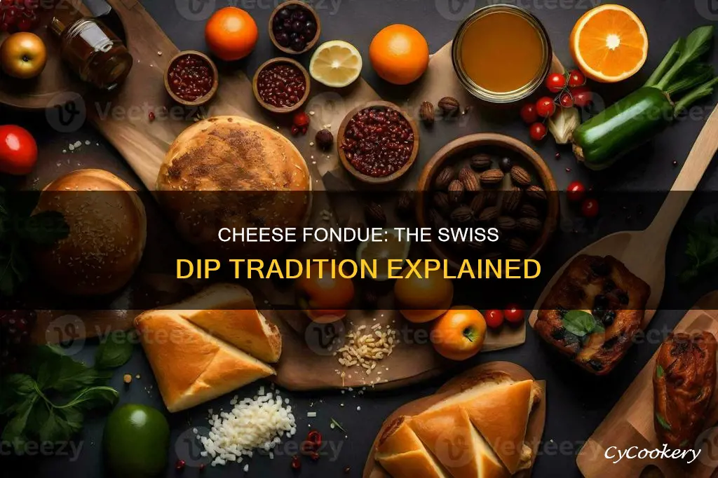 what do the swiss dip in cheese fondue