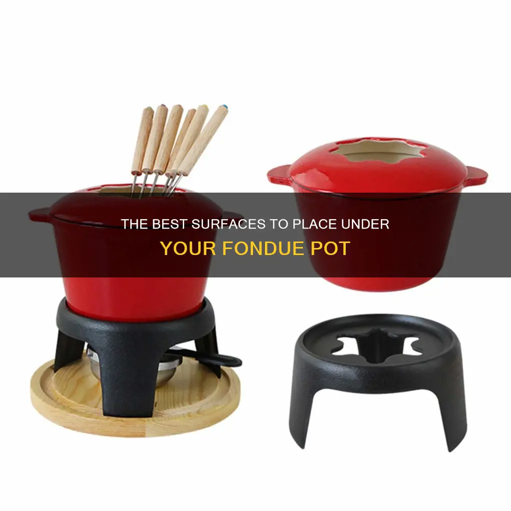 what do you put beneath a fondue pot