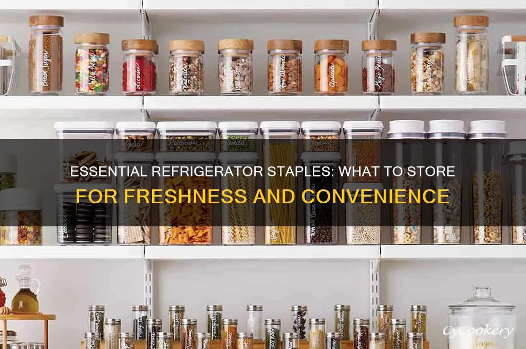 what do you put in a refrigerator
