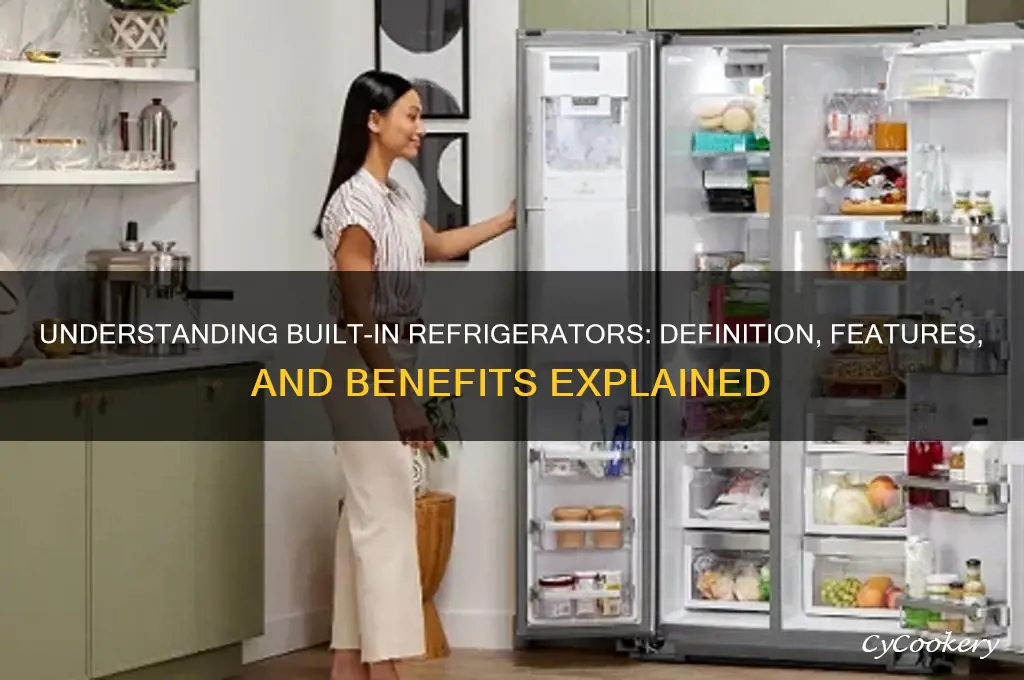 what does a built in refrigerator mean