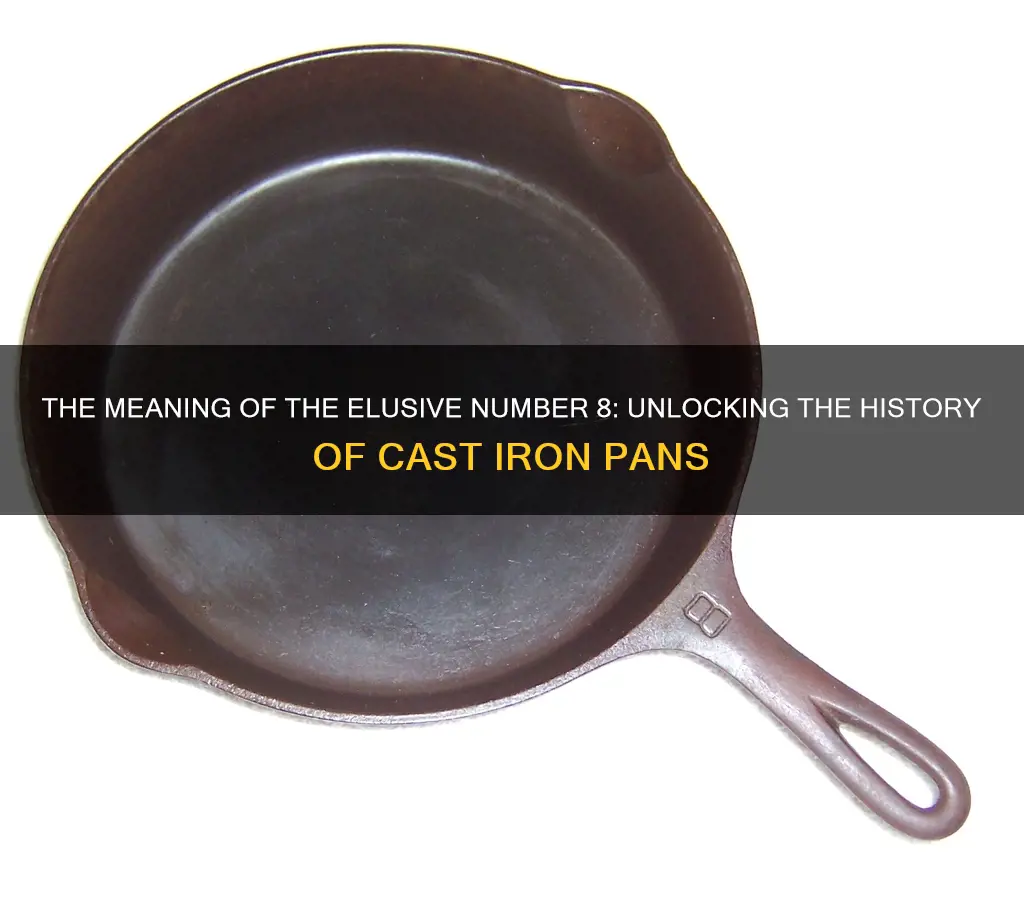 what does a number 8 cast iron pan mean