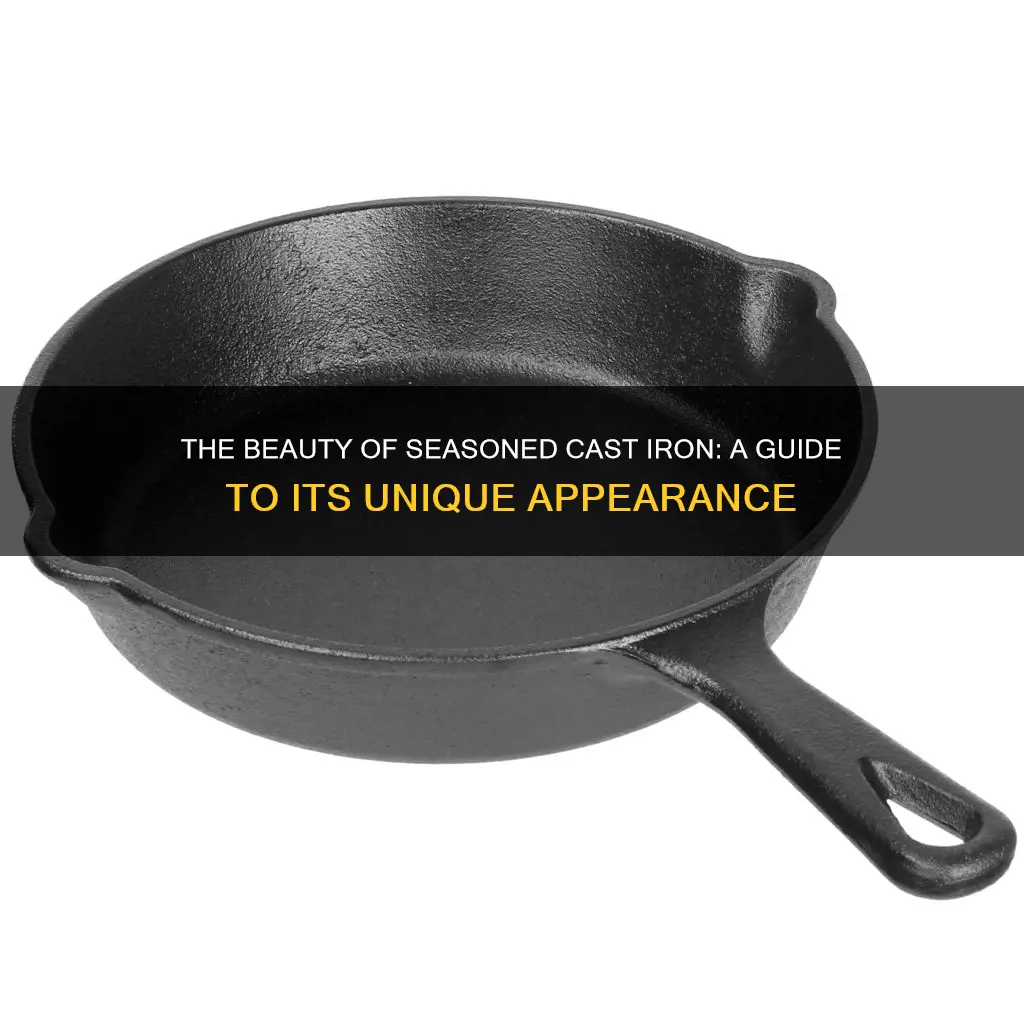 what does a seasoned cast iuron pan look like